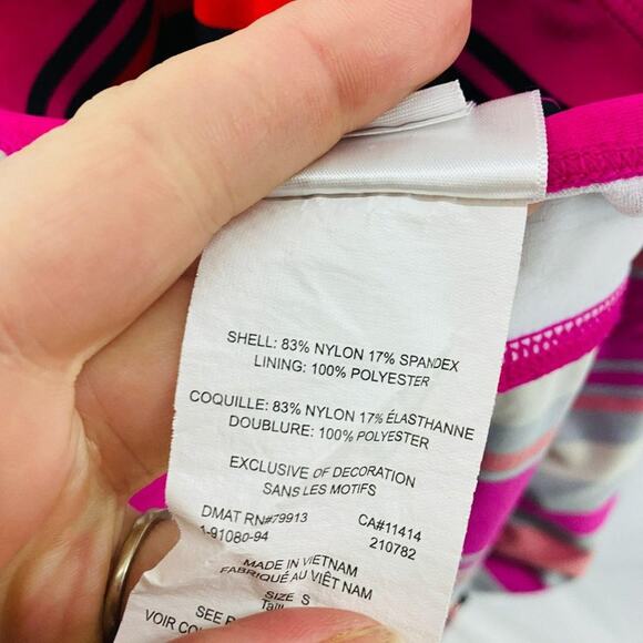 Motherhood Maternity Swim Colorful Stripe Tankini Halter Swim Top Size Small - Picture 4 of 8